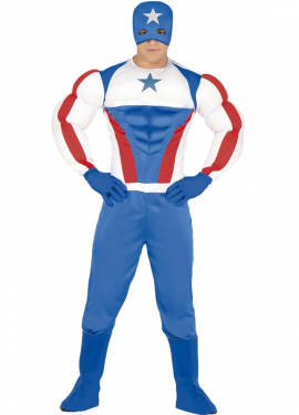 Blue Captain Costume for Men