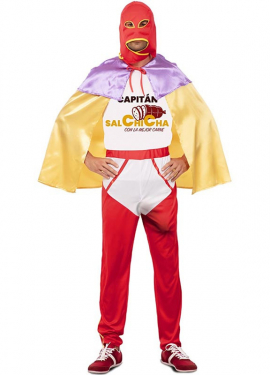 Fato de Capitão Salsicha com capa para homem