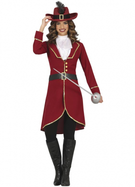 Fato de Capitão Corsário Pirata para Mulher