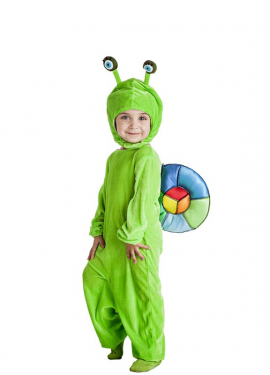 Fato de caracol para crianças