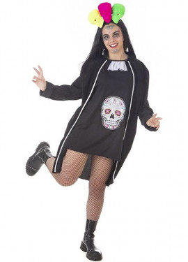 Multicolored Catrina Calaveras costume for women