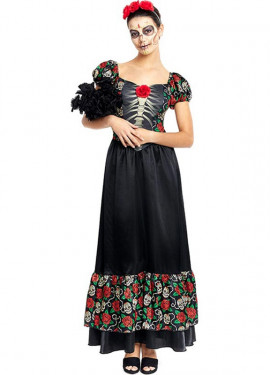 Catrina costume long black dress for women