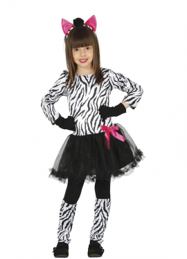 Fato de Zebra Glamour para menina