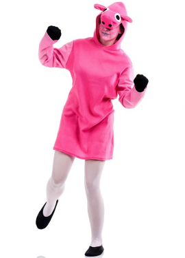 Fato de porquinho rosa para mulher