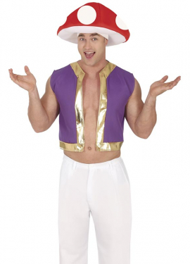 Mushroom or Video Game Mushroom Costume for Men