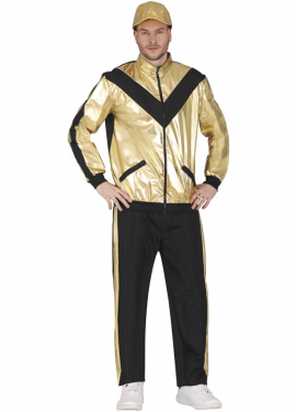 Men's 80s Gold Tracksuit Costume