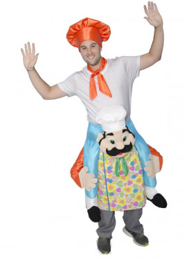 Chef costume on shoulders for adults