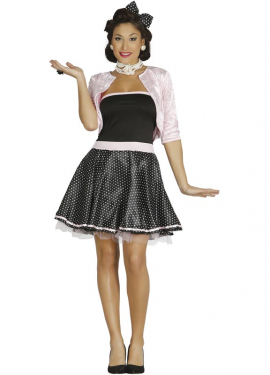 Fato de menina dos anos 50 para mulher