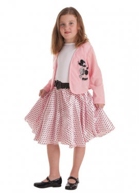 Fato de menina dos anos 50 para menina