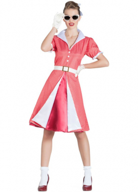 Fato de Pin Up Girl vermelho para mulher