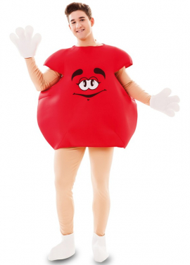 Fato de Chocolatina Vermelha para adulto