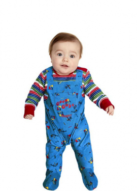 Blue Chucky costume for baby