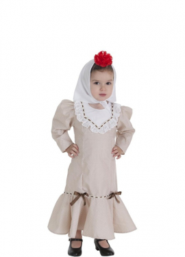 Fato de Chulapa bege para bebé