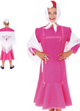 Fato de chulapa fúcsia para menina