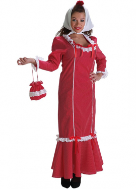 Fato de Chulapa vermelho com bolsa de mulher