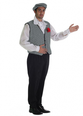 Fato de Madrid Chulapo coral para homem