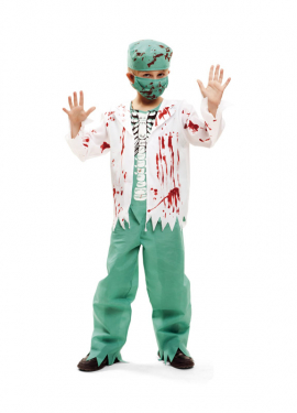 Fato de esqueleto cirurgião para menino