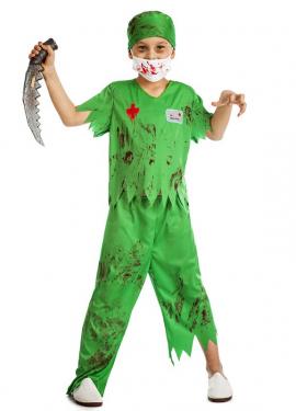 Fato de zumbi cirurgião para criança