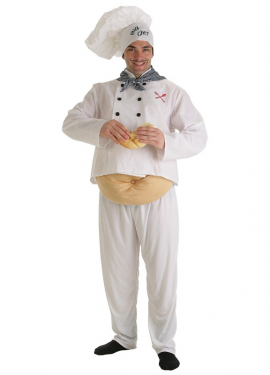 Fato de Chef Barrigudo Adulto