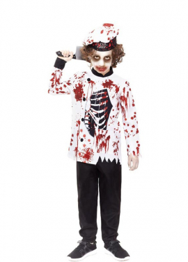 Fato de chef zumbi para criança