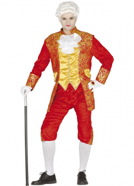 Traje de contagem vermelha