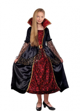 Fato gótico de condessa vampira para menina