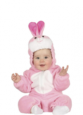 Fato de coelhinho rosa para bebé