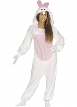 White Bunny Costume for Adults