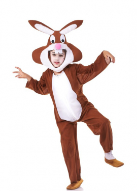 Fato de coelho marrom para crianças