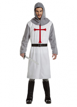 White Crusader costume for men