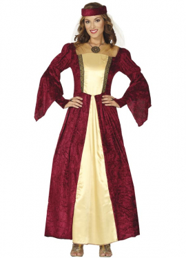 Garnet Medieval Lady Costume for women