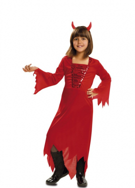 Fato de demônio vermelho para menina