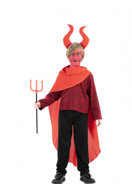 Fato de Demônio de Chifres Vermelhos para menino