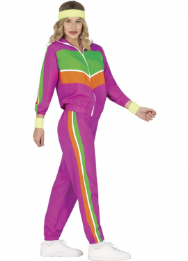 Fato de atleta dos anos 80 para mulheres