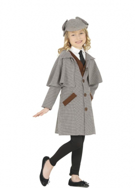 Fato de detetive inglês para crianças