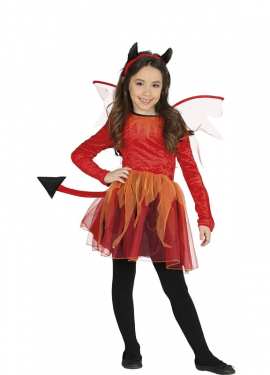 Fato de diabo com asas para menina