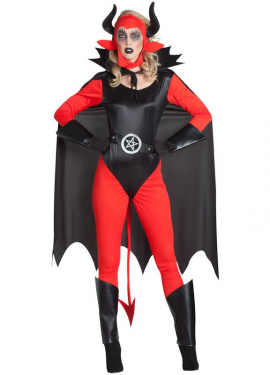 Fato de Diablesa com espartilho para mulher