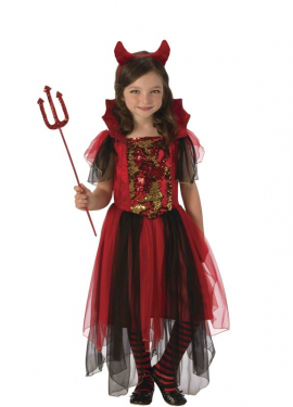 Fato de Diablesa elegante para menina