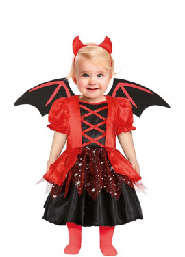 Fato de diabrete com asas para bebé