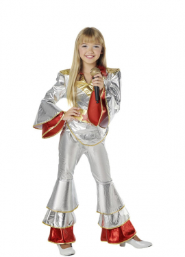 70's Silver Disco Costume for Girl