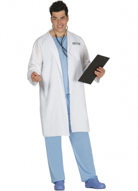 Doctor costume with robe for men