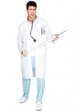 Fato de médico para homem