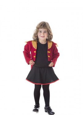 Fato de Tamer elegante vermelho para menina