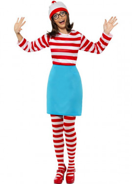 Onde está Wally: traje de Wenda para mulheres