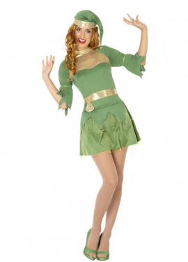 Fato de duende da floresta para mulheres