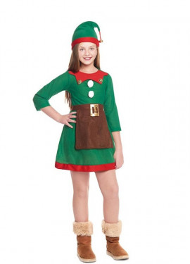 Fato de Elfo de Natal Ajudante do Papai Noel para menina