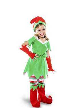 Fato de elfa do papai noel para menina