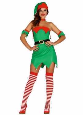 Fato de elfo verde para mulher