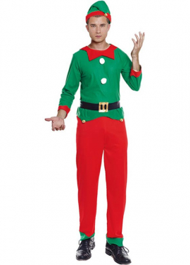 Men's Santa's Helper Christmas Elf Costume