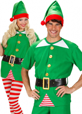 Fato de Duende e Duende do Pai Natal para adultos